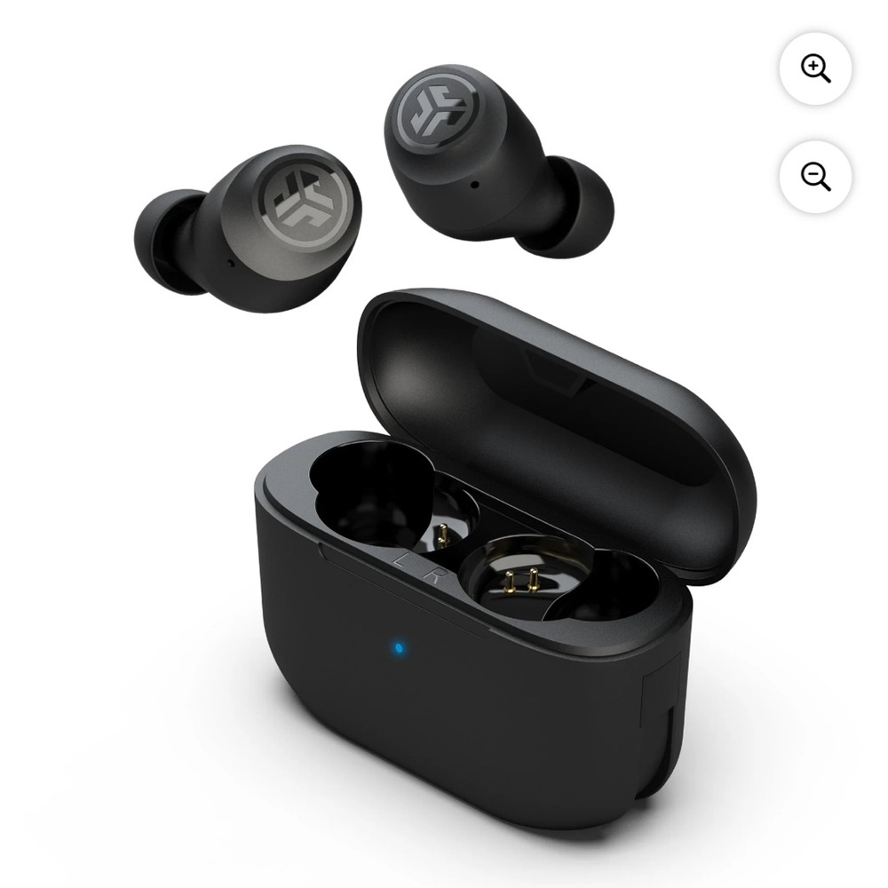 JLab Go Air Pop Bluetooth Earbuds, True Wireless with Charging Case in Black